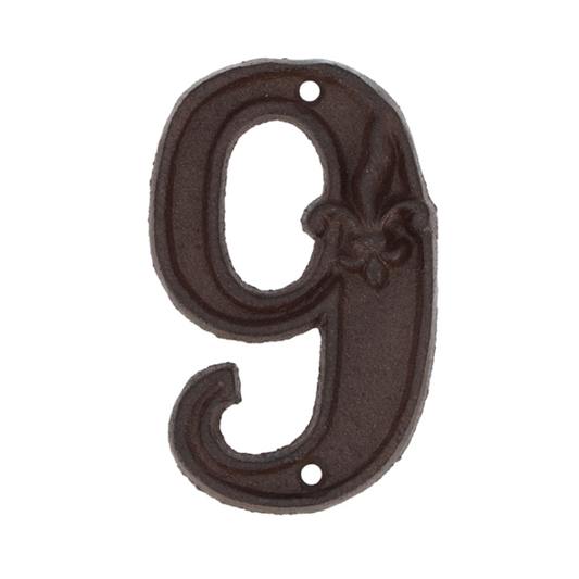Cast Iron House Number '9'