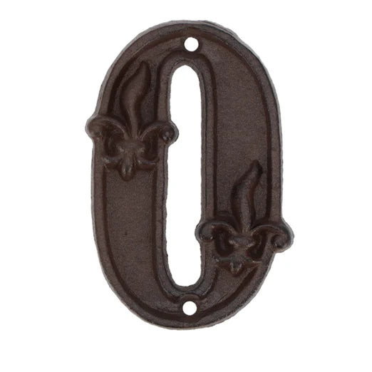 Cast Iron House Number '0'