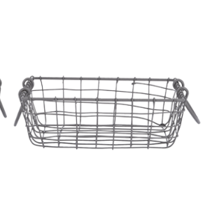 Square Metal Storage Basket - SMALL