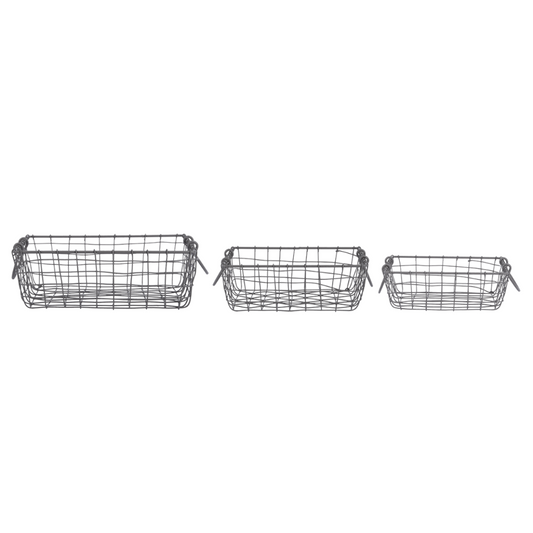 Square Metal Storage Basket - MEDIUM