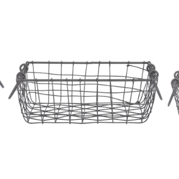 Square Metal Storage Basket - MEDIUM
