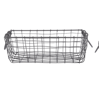 Square Metal Storage Basket - LARGE