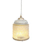 LED Glass Lantern - White Vittoria - Battery Operated