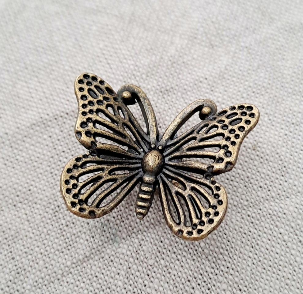 Pack of 5 'Antique Bronze' Butterfly Drawer/Cabinet Knob