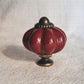 Dark Red Pumpkin Knob