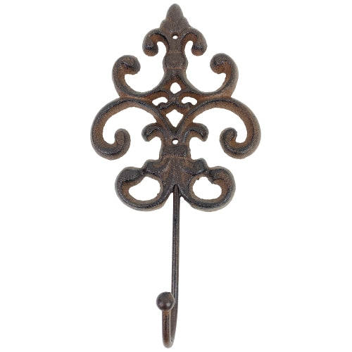 Cast Iron 'Fleur de Lis' Hat/Coat/Bag/Mudroom Hook