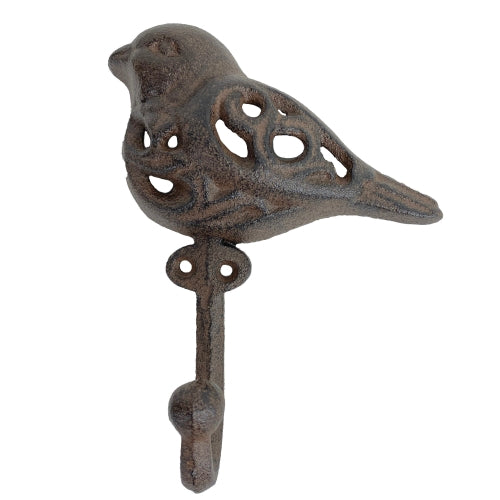 Decorative wall hook shaped like a bird on a white background