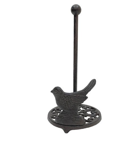 Cast Iron Paper Towel Holder with Bird