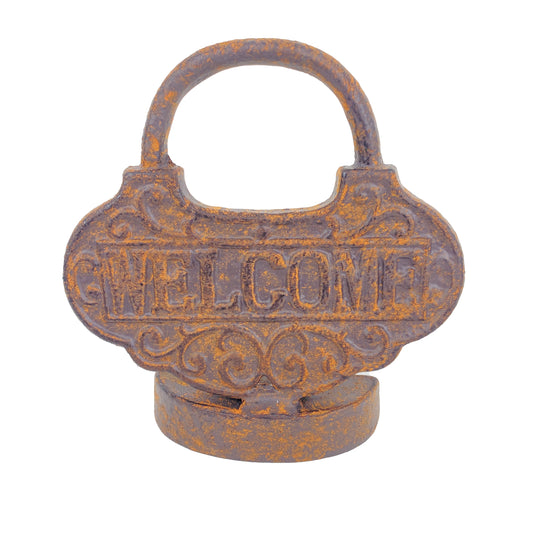 Welcome Cast Iron Doorstop