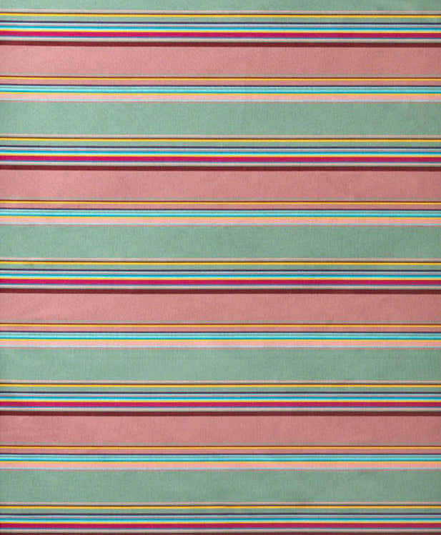 Multicolored striped pattern on a fabric background