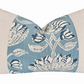 Blue & Taupe Robert Allen Fabric (Pradesh Flint) Throw Cushion - Oblong - Bespoke Design