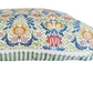 Floral Design with Evergreen Ticking back Throw Cushion - Large - Bespoke Design