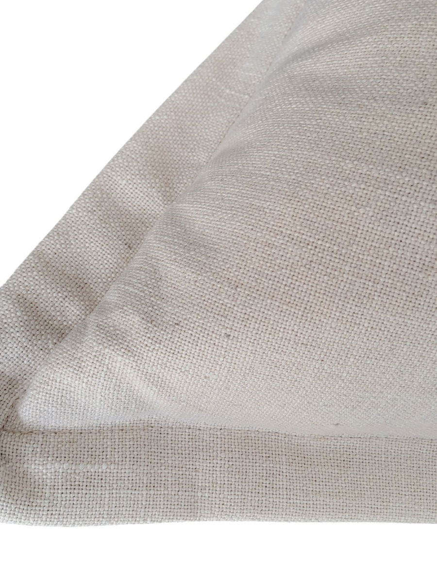 Blue & Taupe Robert Allen Fabric Throw Cushion - Flange Detail - Large - Bespoke Design