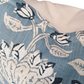 Blue & Taupe Robert Allen Fabric Throw Cushion - Flange Detail - Large - Bespoke Design