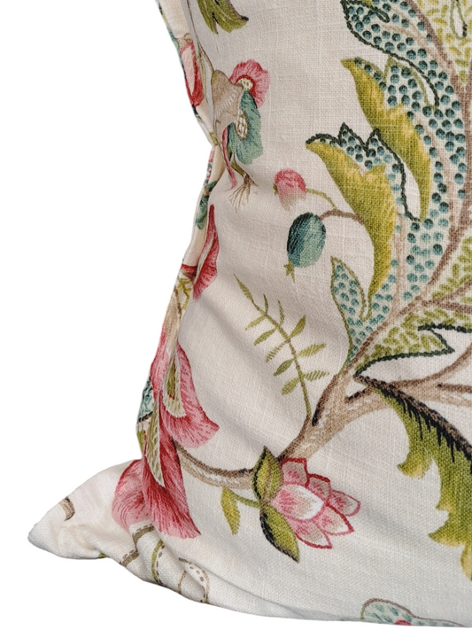 P Kaufmann Fabric with Stone back & Flange Detail Throw Cushion - Large - Bespoke Design