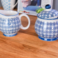 Blue and White Pattern - Ceramic Sugar Jar