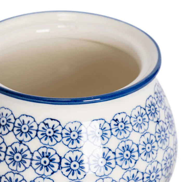 Blue and White Pattern - Ceramic Sugar Jar