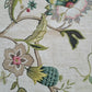 Close-up of floral and bird embroidery on fabric