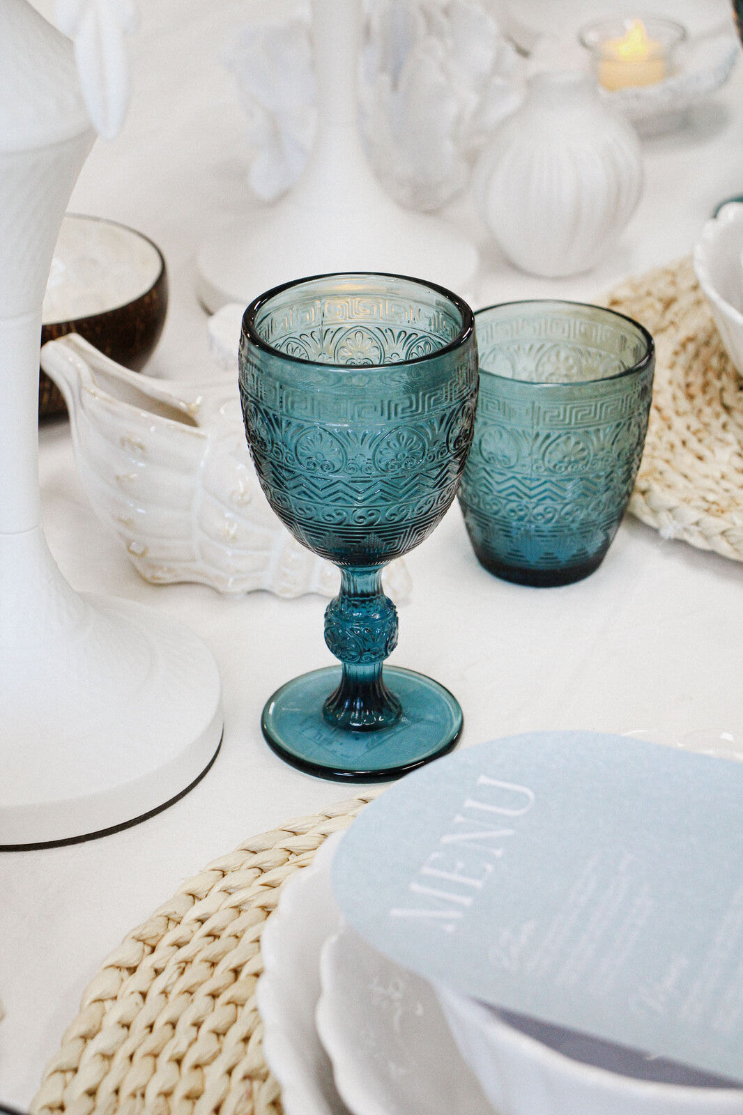 Blue Wine Glass - Festival - Set of 4
