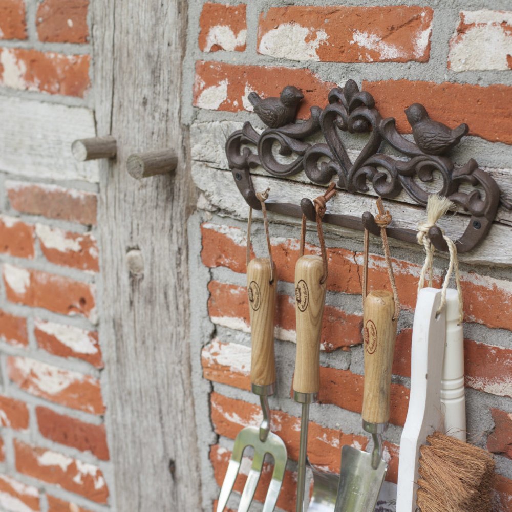 Cast Iron Bird & Heart Wall Hook