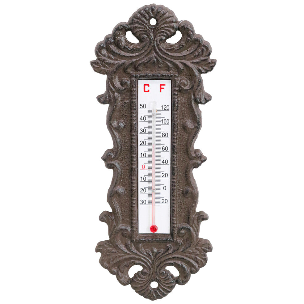 Cast Iron Wall Thermometer - Classic Vintage Design