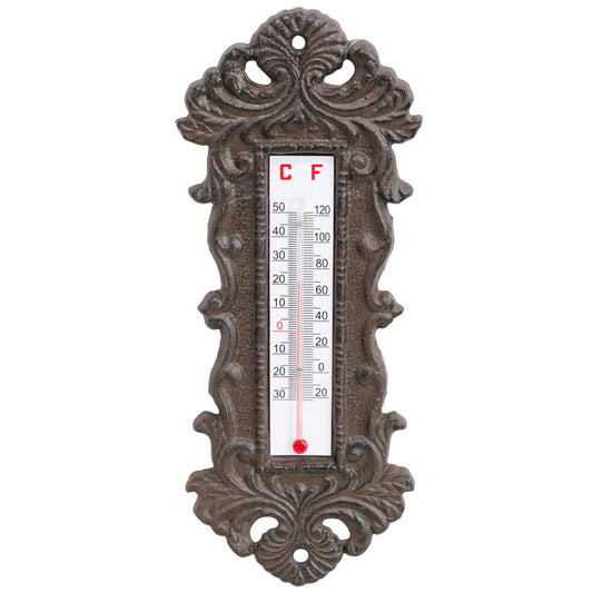 Cast Iron Wall Thermometer - Classic Vintage Design
