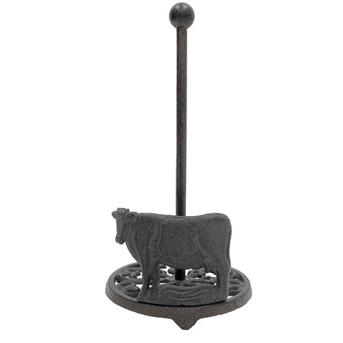 Cast Iron Cow Paper Towel Holder