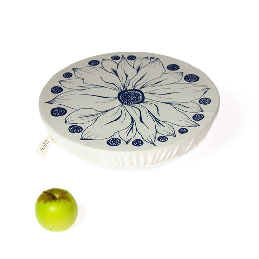 Flower Large Dish/Bowl Cover - 100% Cotton