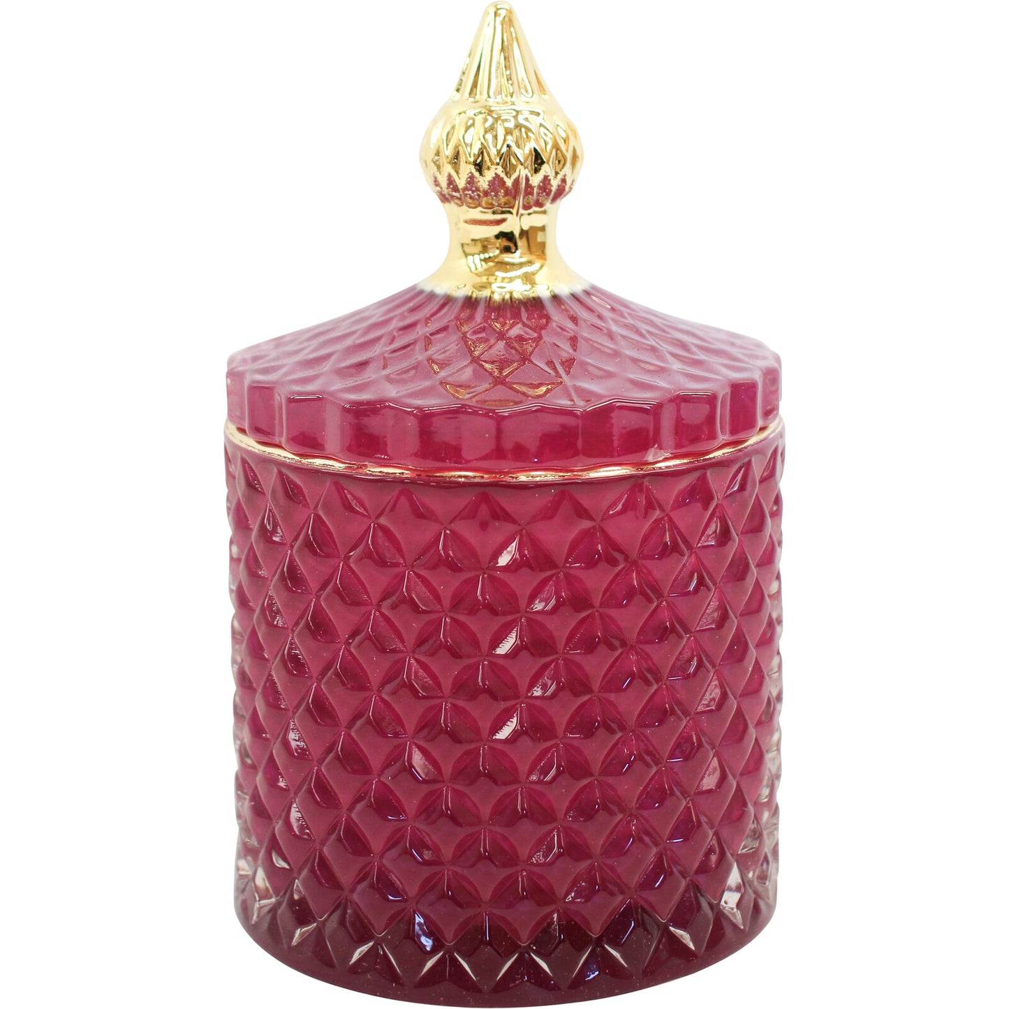 Pink Candy Glass Trinket Jar