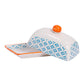 Hand-Printed Butter Dish - Light Blue