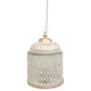 LED Glass Lantern - White Vittoria - Battery Operated