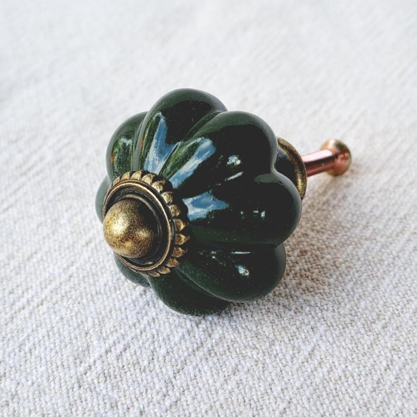 Heritage Green Pumpkin Shape Knob