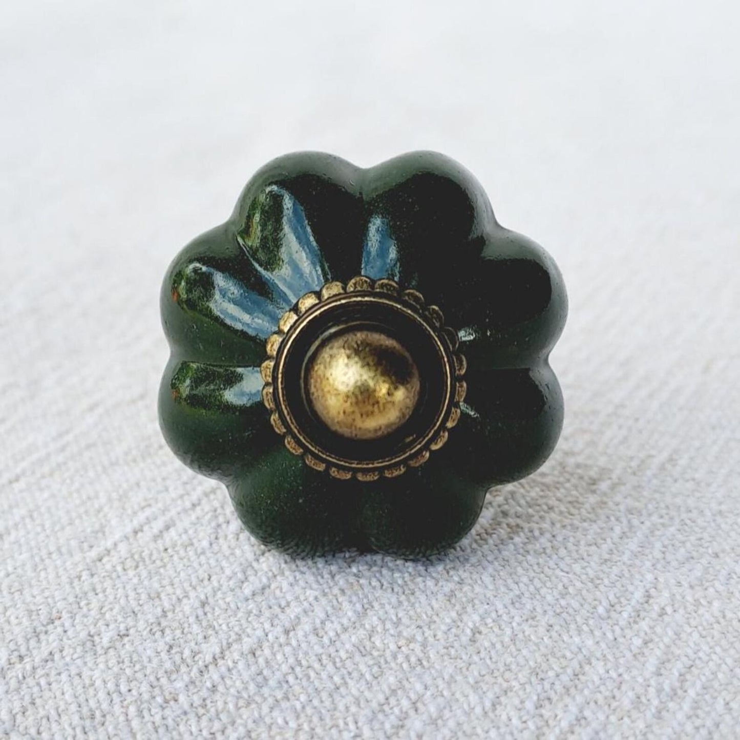 Heritage Green Pumpkin Shape Knob