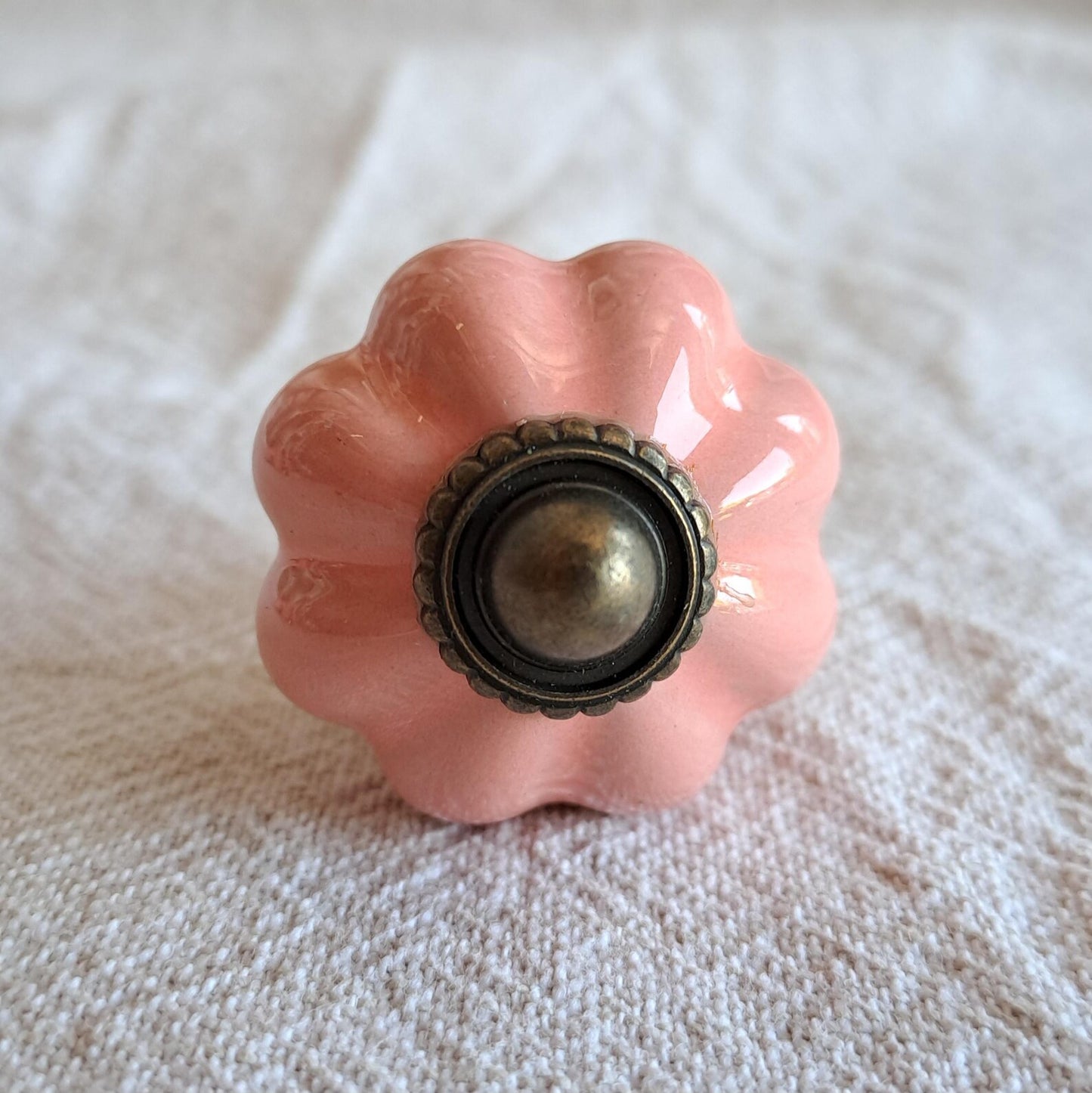 Pink Pumpkin shape Knob
