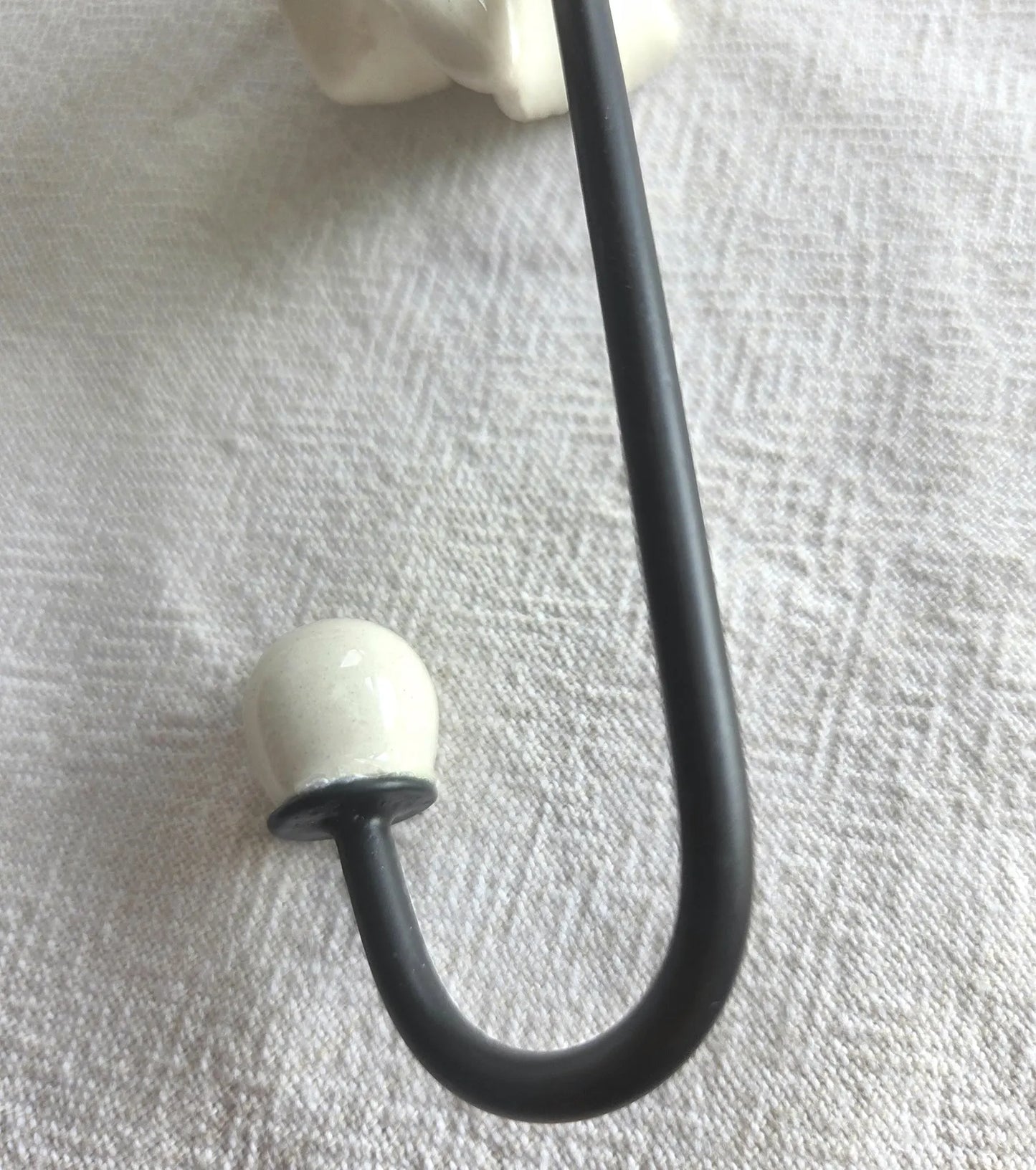 Rose Hook - Ceramic & Metal - Red