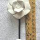 Rose Hook - Ceramic & Metal - Red