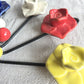 Rose Hook - Ceramic & Metal - Red