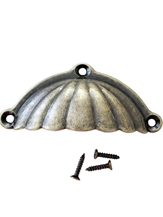 Drawer Pull 'Antique Bronze Shell' Cup Style