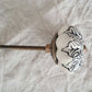 Ceramic Drawer/Cabinet Knob - Vintage Floral - Black/White