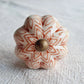 Ceramic Drawer Knob - Vintage Flower - Rusty Red Colour
