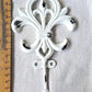 Fleur de Lis Wall Hook - White