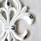 Fleur de Lis Wall Hook - White