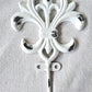 Fleur de Lis Wall Hook - White
