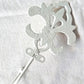 Fleur de Lis Wall Hook - White