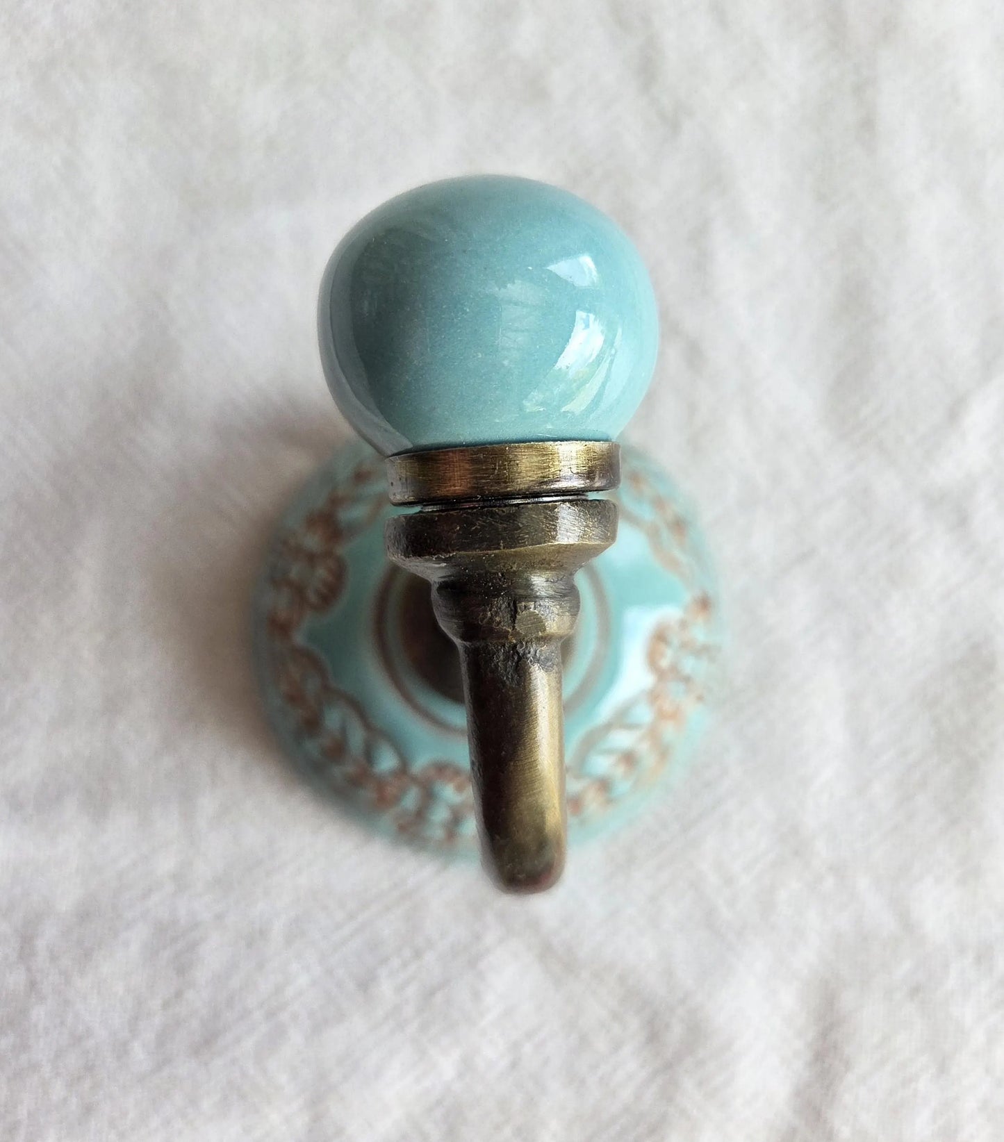 Flower Design Wall Hook - Turquoise