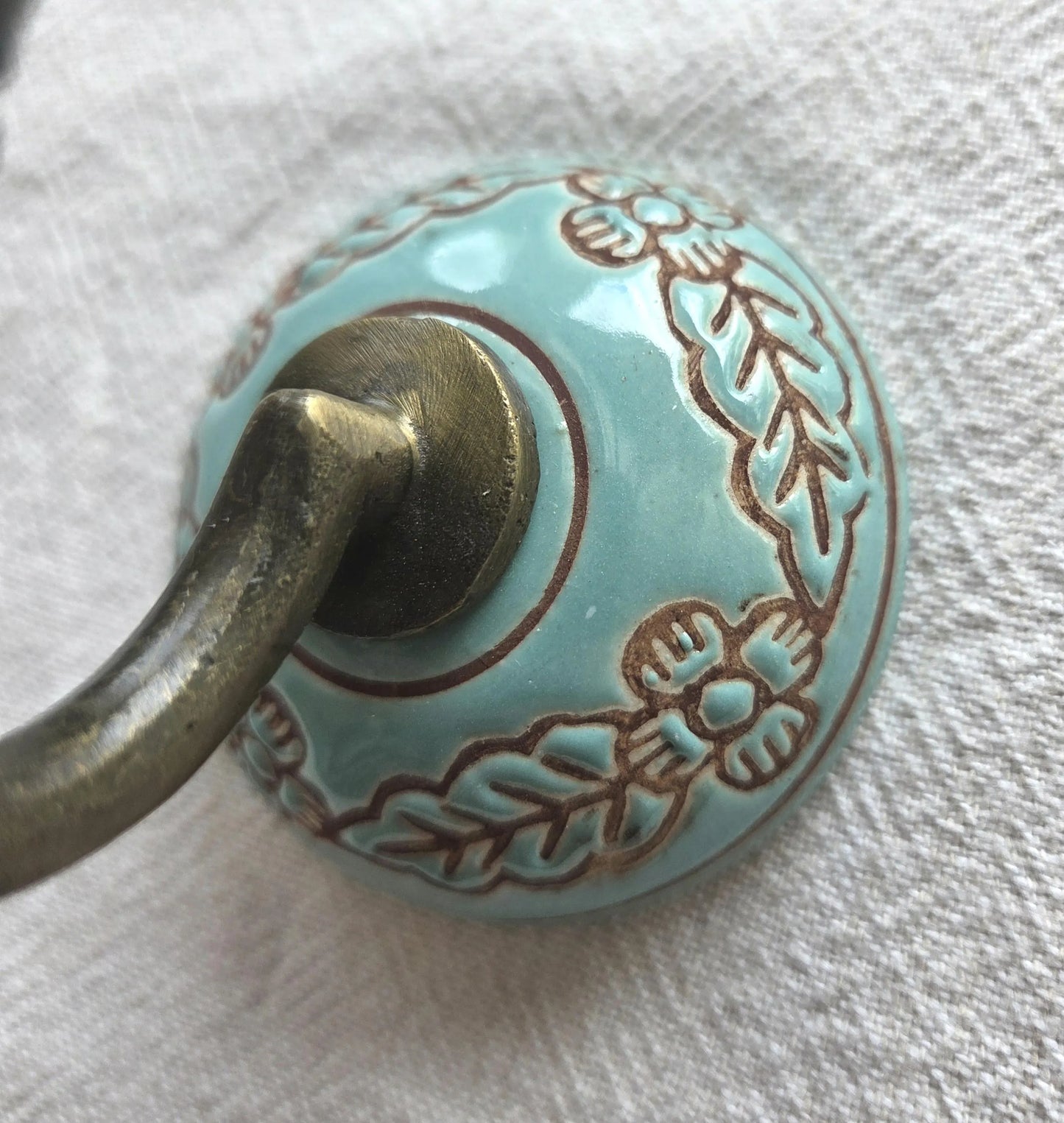 Flower Design Wall Hook - Turquoise