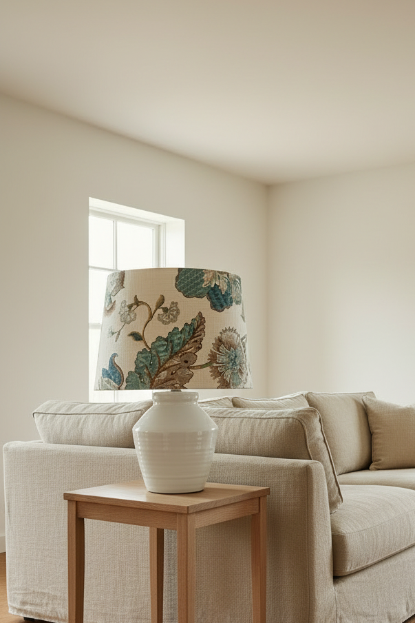 Tapered Lampshade - Finders Keepers (French Blue) P.Kaufmann Fabric
