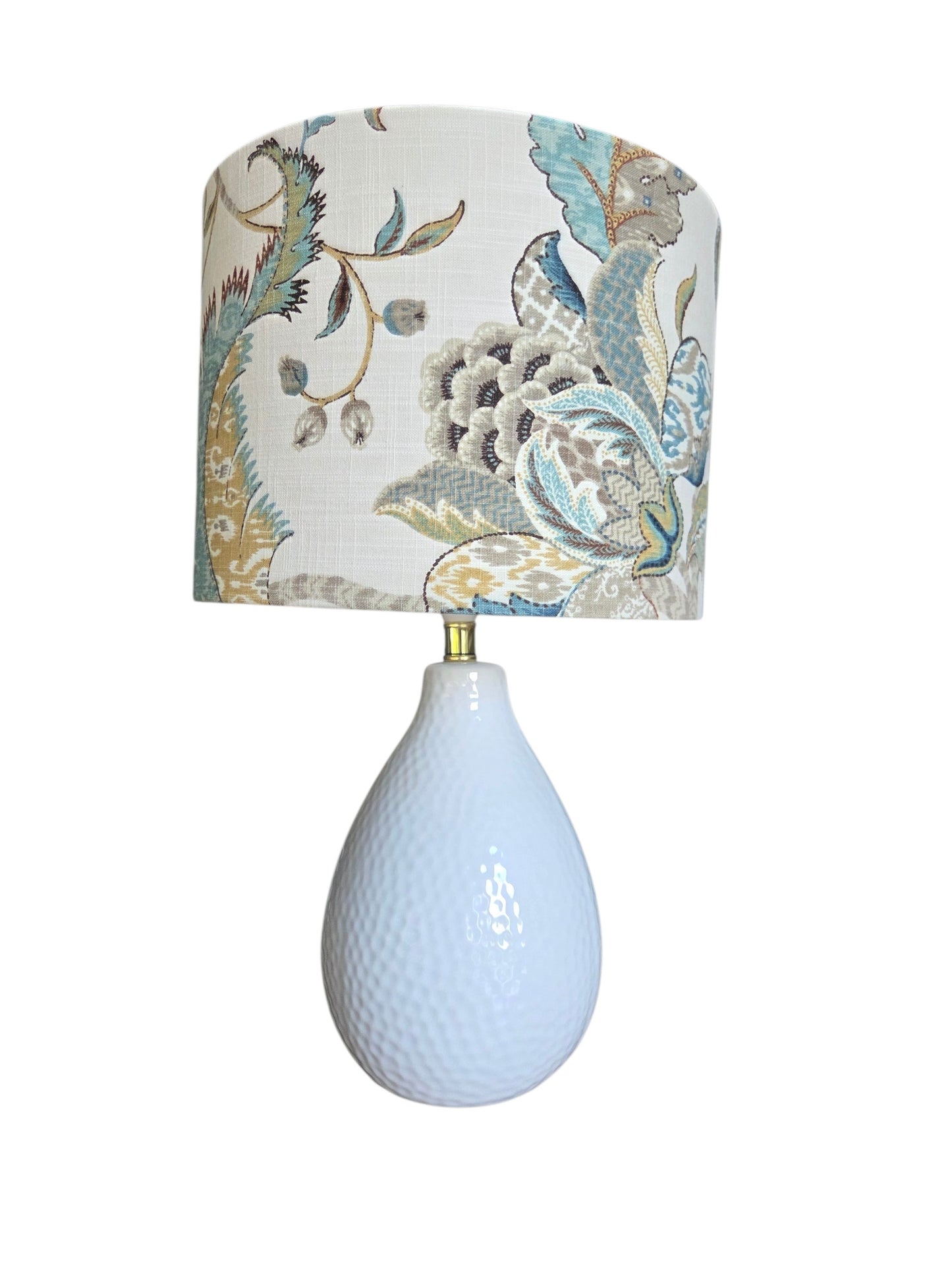Drum Lampshade - Finders Keepers (French Blue) P.Kaufmann Fabric