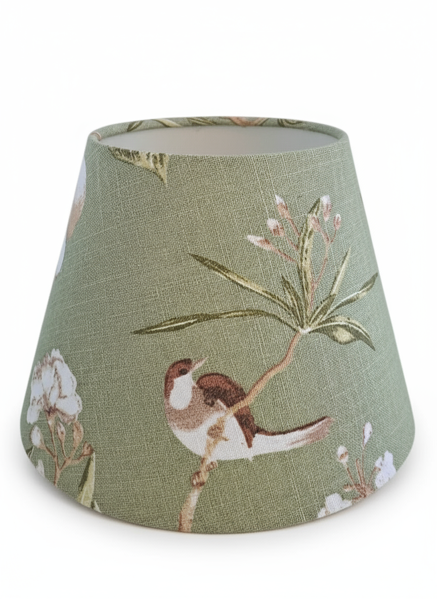 Tapered Lampshade - Green Garden Fabric