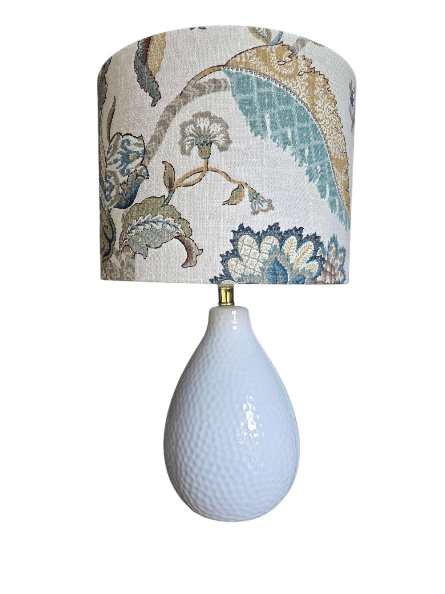 Drum Lampshade - Finders Keepers (French Blue) P.Kaufmann Fabric